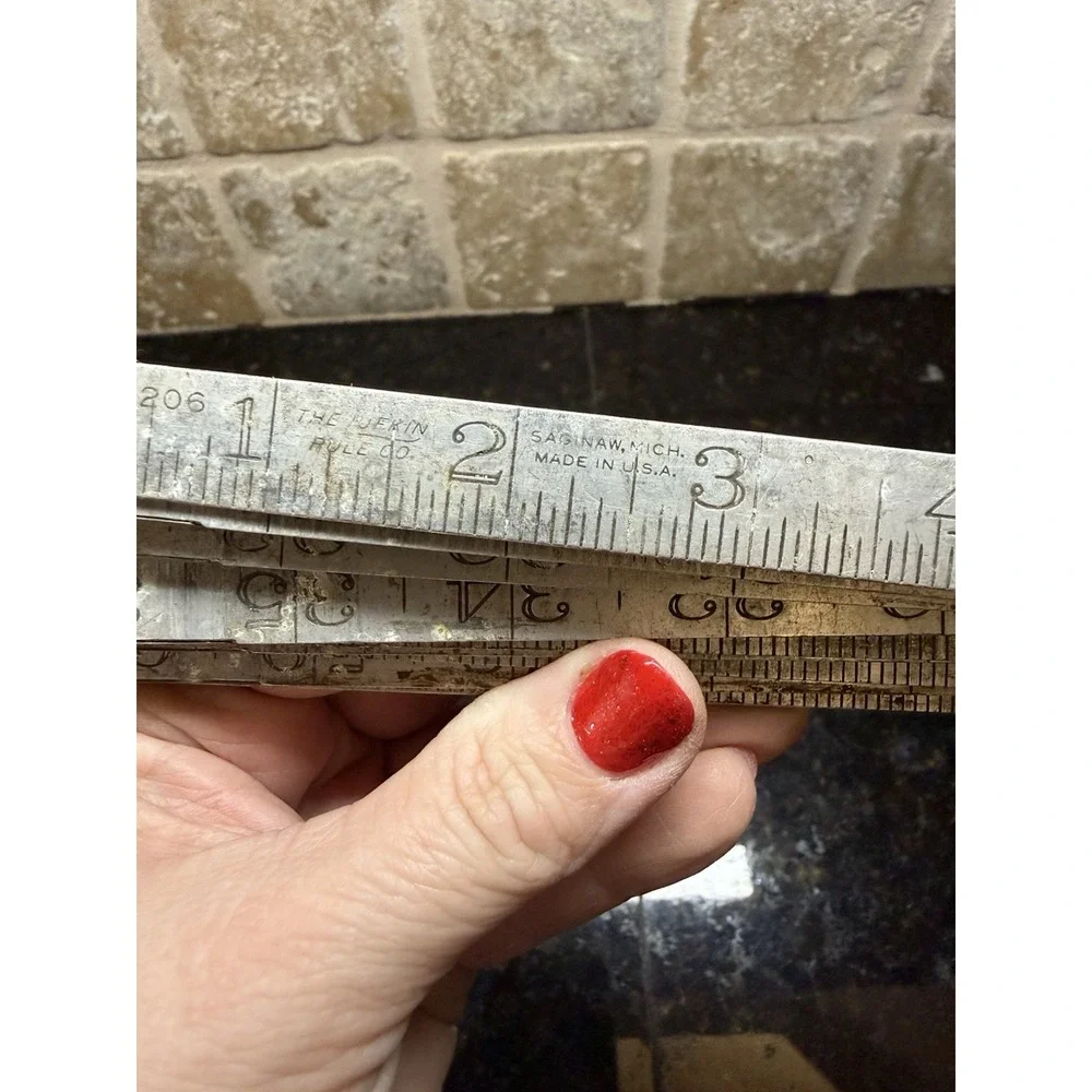 VTG 6' LUFKIN No 1206 ALUMINUM WITH BRASS JOINTS FOLDING RULE METAL 72